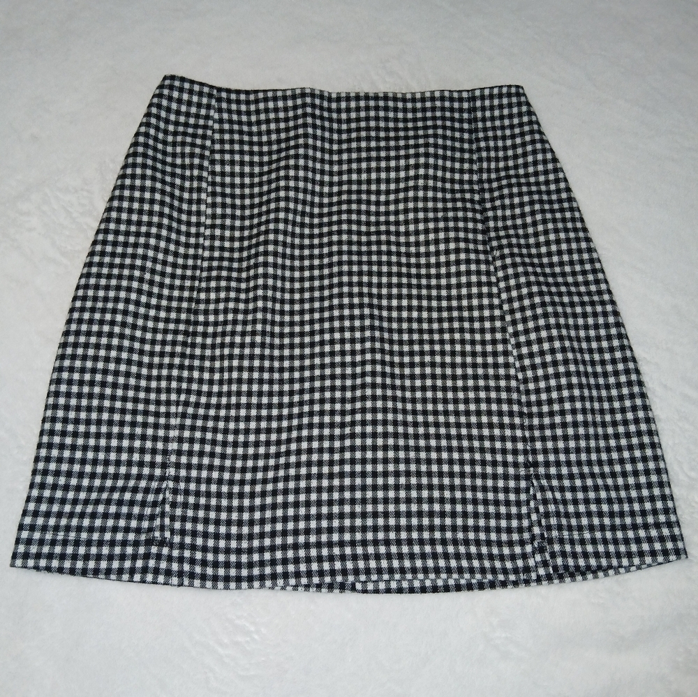 Eyeshadow Black and White Pencil Mini Skirt
